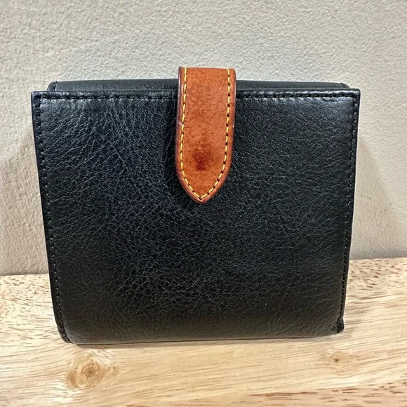 Dooney & Bourke Black Leather Compact Wallet - Picture 2 of 9